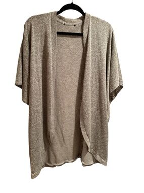 Light Gray Open-Front Women's Cardigan Sweater